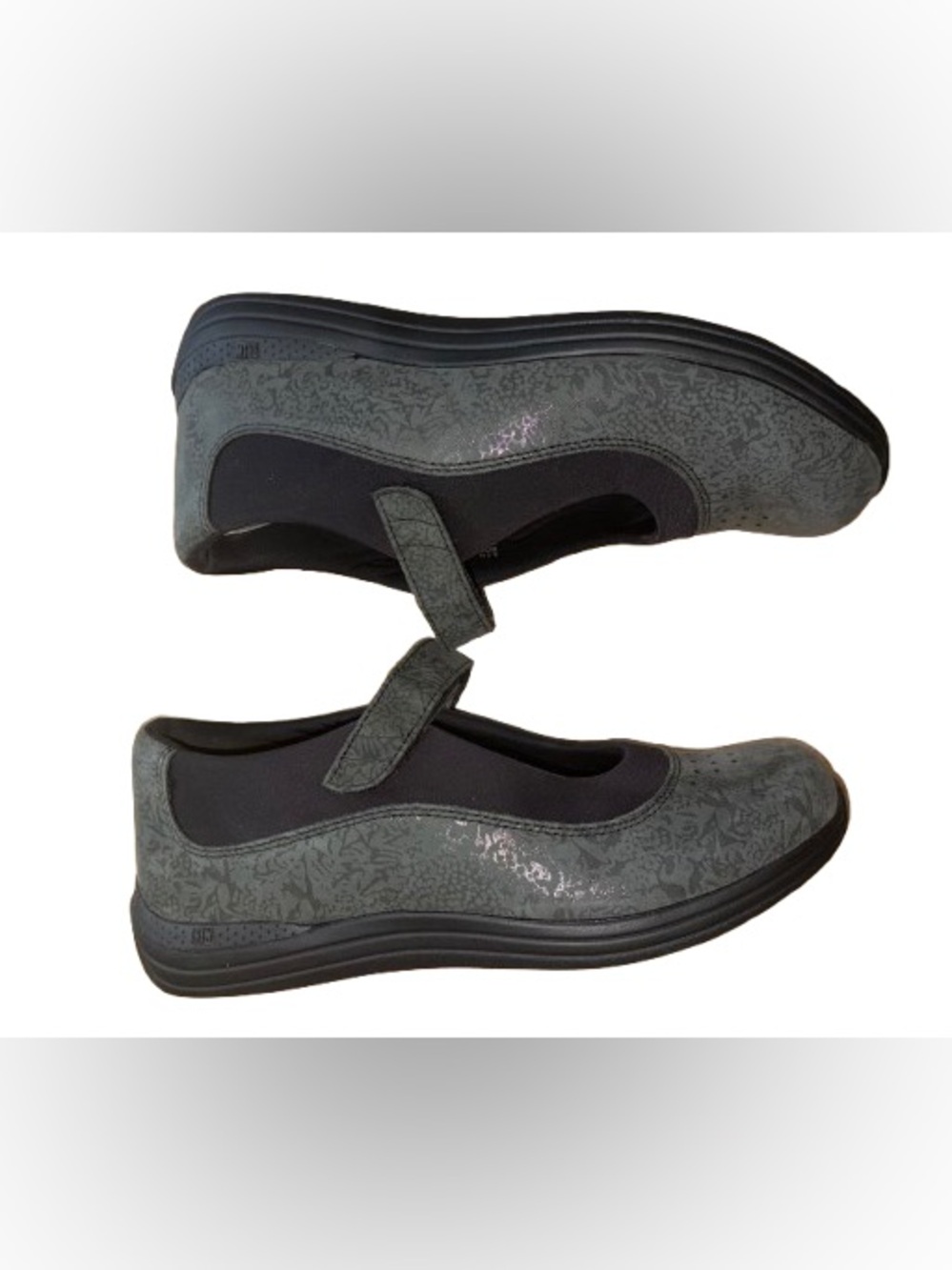 DREW Women's Gray Mary Jane Comfort Shoes 8.5 Rose